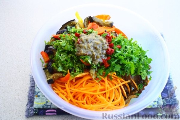 Баклажаны по-корейски с мясом