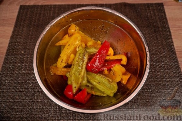 Гирос с болгарским перцем на гриле