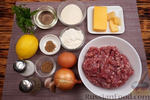 Мясные фрикадельки с сыром и лимоном