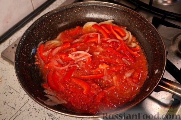 Шакшука с креветками