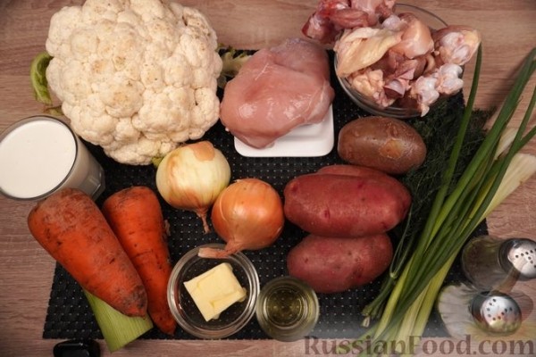 Суп из цветной капусты со сливками