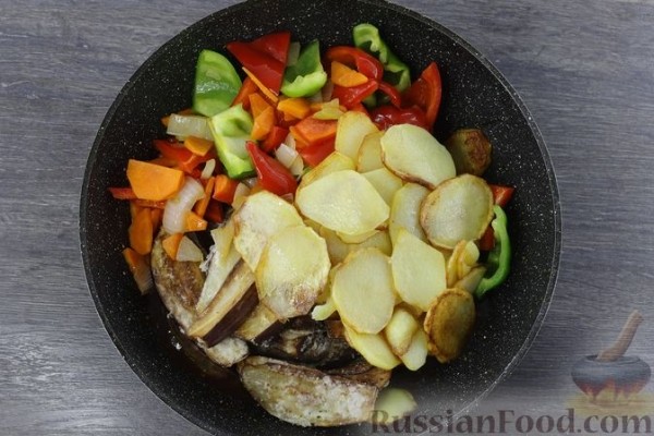 Баклажаны с картошкой по-китайски