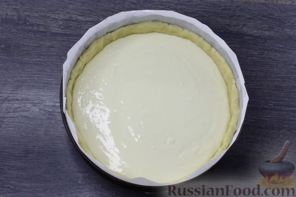 Тарт с творожной начинкой и персиками
