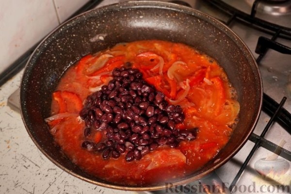 Шакшука с креветками