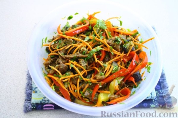 Баклажаны по-корейски с мясом