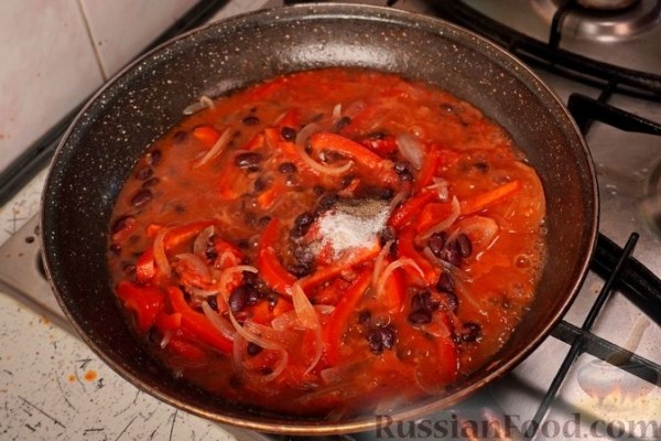 Шакшука с креветками