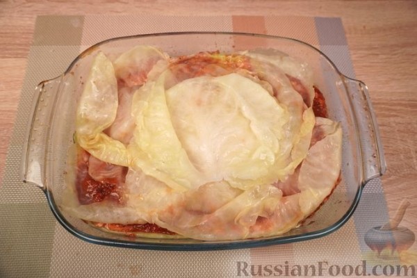 Капустная запеканка с фаршем