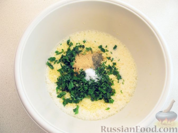Пирог из кабачков с сыром