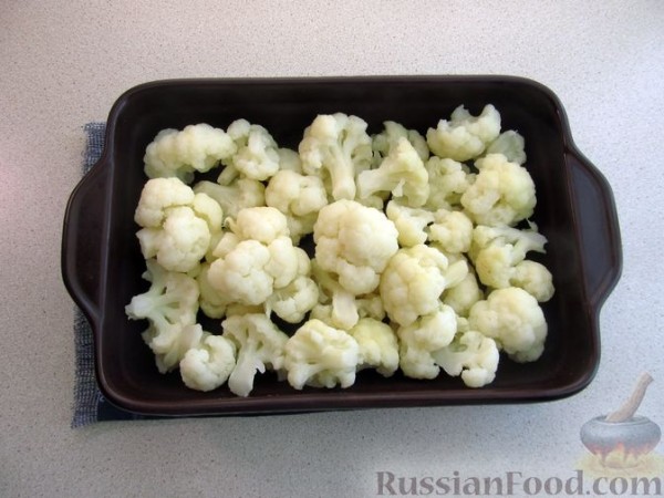 Цветная капуста, запечённая с сыром