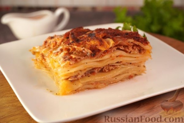 Капустная запеканка с фаршем