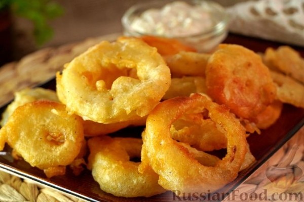 Луковые кольца в пивном кляре