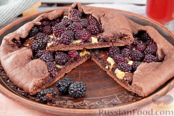 Шоколадная галета с ежевикой