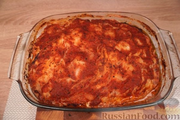 Капустная запеканка с фаршем