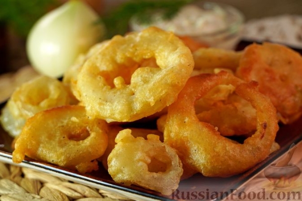 Луковые кольца в пивном кляре