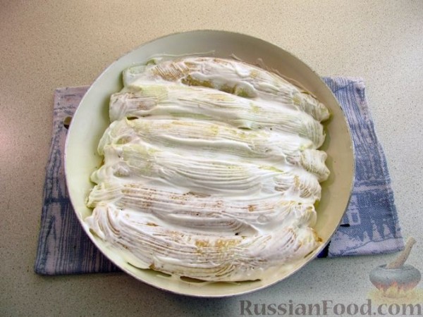 Рулетики из кабачковых блинов с мясным фаршем (в духовке)