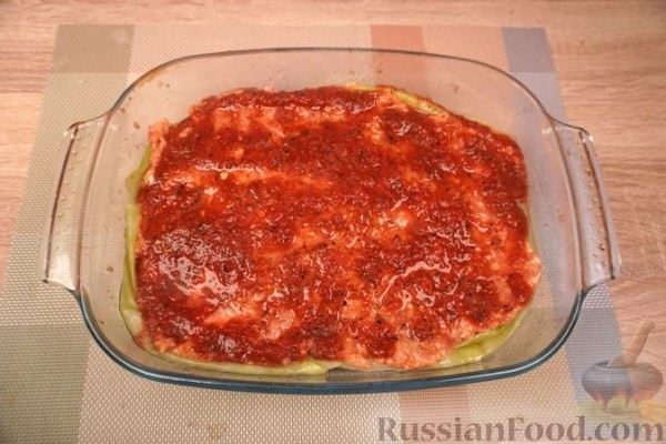 Капустная запеканка с фаршем
