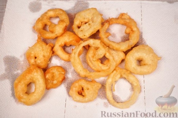 Луковые кольца в пивном кляре