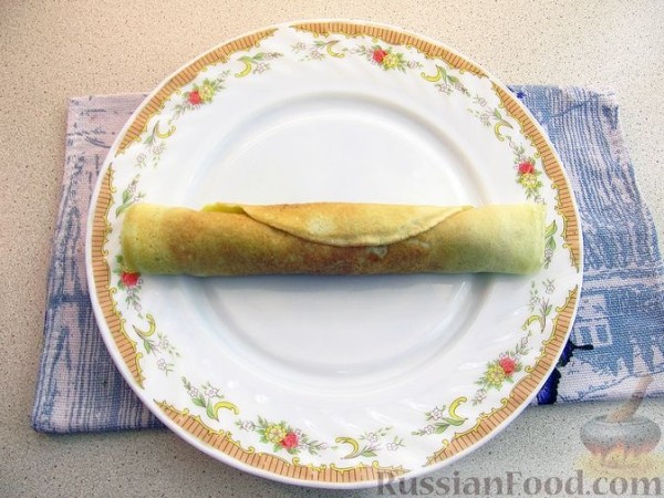 Рулетики из кабачковых блинов с мясным фаршем (в духовке)