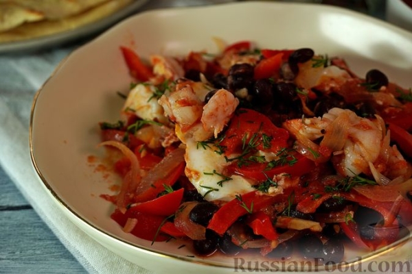 Шакшука с креветками