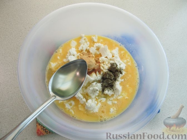 Запеканка из кабачков, шпината и феты