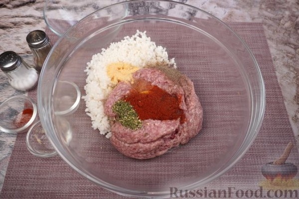 Запеканка из фарша с яблоками