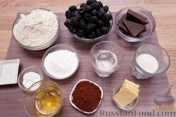 Шоколадная галета с ежевикой