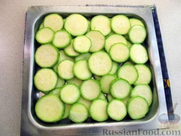 Кабачки, запечённые в сливках, с сыром