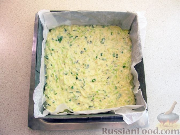 Пирог из кабачков с сыром