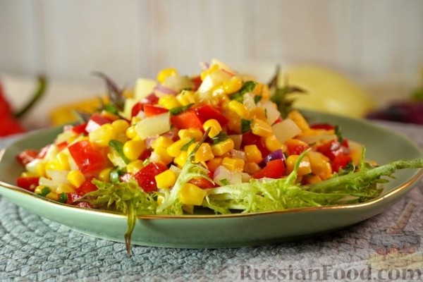 Салат из кукурузы и сладкого перца