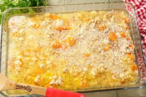 Фарш с рисом в духовке
