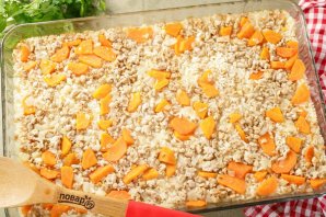 Фарш с рисом в духовке