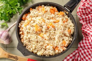 Фарш с рисом в духовке