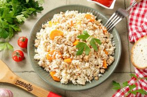 Фарш с рисом в духовке
