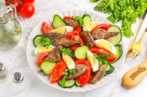 Салат из печени