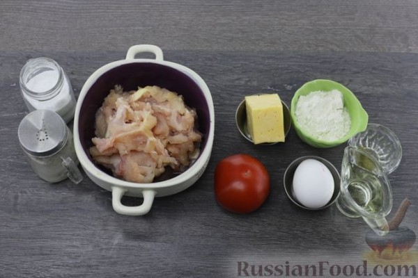 Куриные котлеты с помидорами и сыром