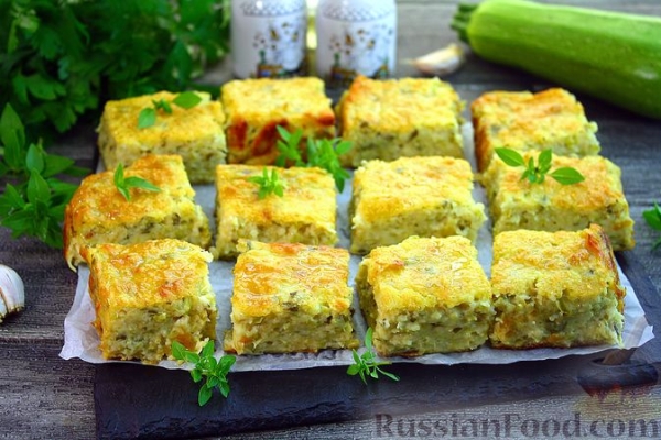 Пирог из кабачков с сыром