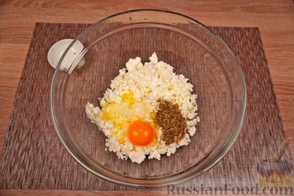 Лепёшки из творога с зеленью