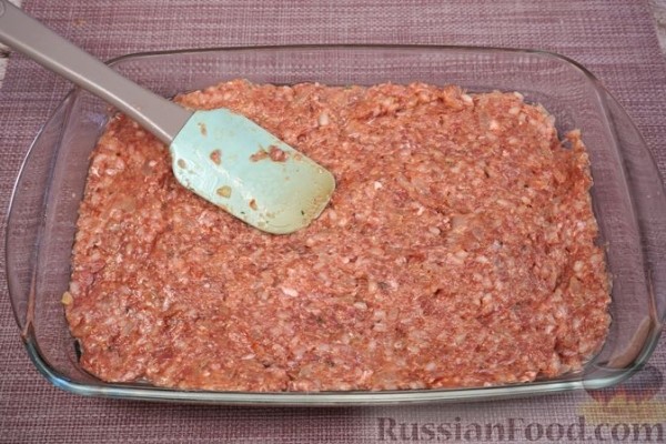 Запеканка из фарша с яблоками