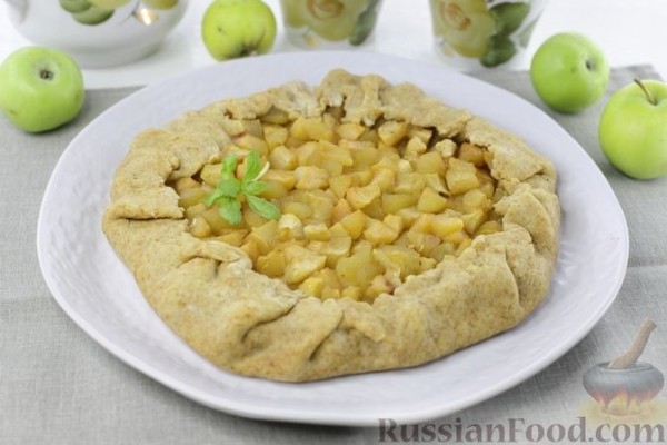 Постная галета с яблоками