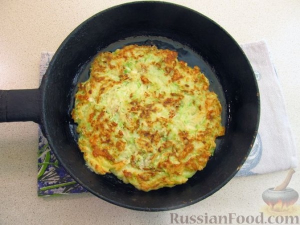 Лепёшки из кабачков с сыром (на сковороде)