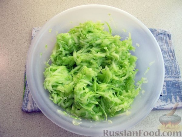 Лепёшки из кабачков с сыром (на сковороде)