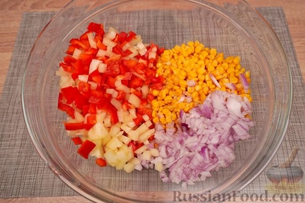 Салат из кукурузы и сладкого перца