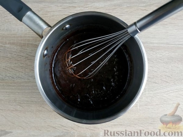 Шоколадный торт с глазурью (в микроволновке)