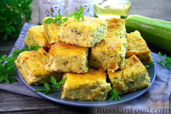 Пирог из кабачков с сыром