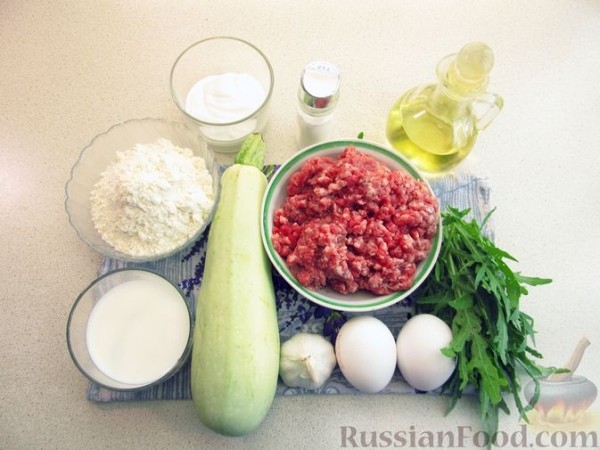 Рулетики из кабачковых блинов с мясным фаршем (в духовке)