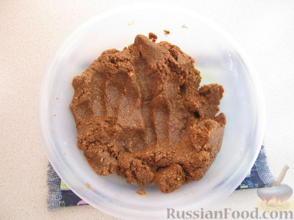 Кофейные брауни со сгущенкой (без выпечки)