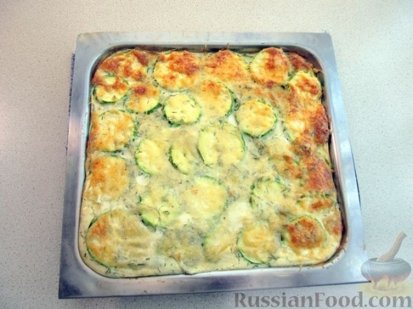 Кабачки, запечённые в сливках, с сыром