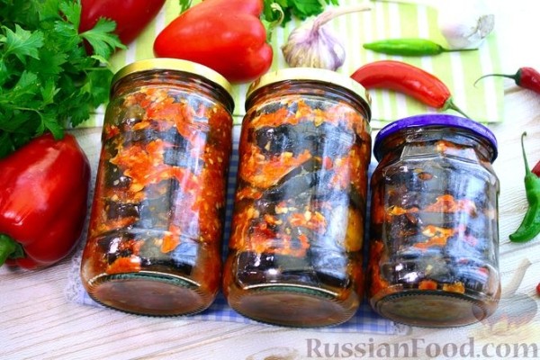 Острые баклажаны на зиму