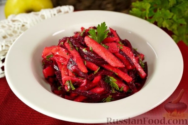 Свекольный салат с яблоком и хреном