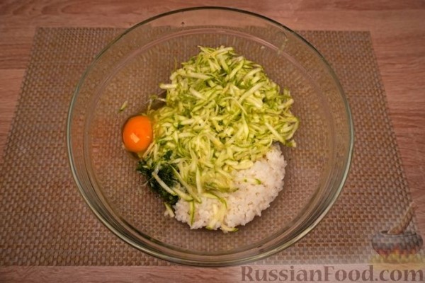 Кабачковые оладьи с рисом